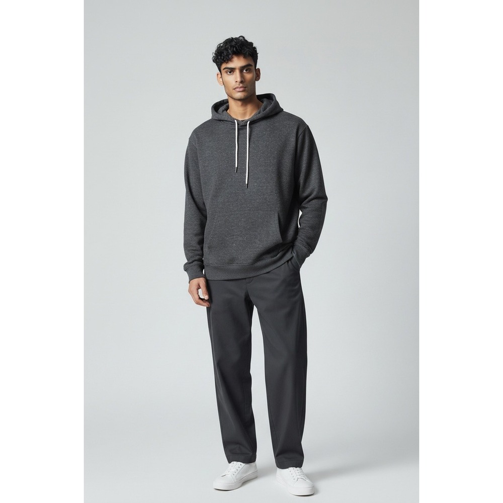 AND NOW‎ THIS Mens Pullover Drawstring Hoodie Speckled Black, Size S, NWT
